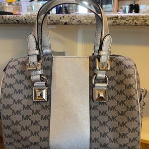Michael Kors Medium Center Stripe Grayson Satchel